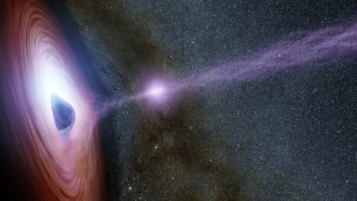 Material coming out of Black Hole