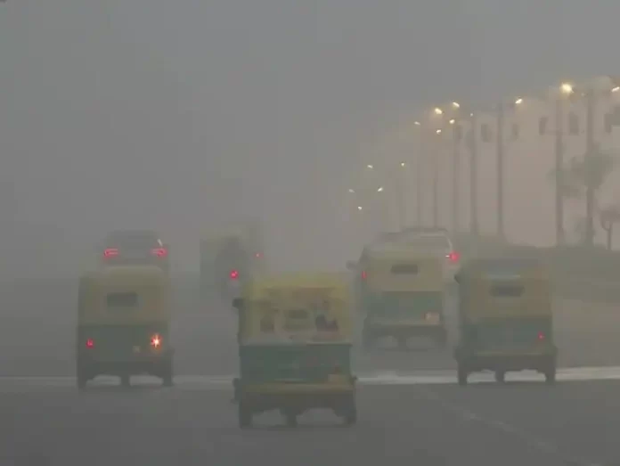 Delhi NCR experiences dense fog.