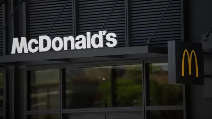 Signage is displayed outside the new McDonald’s Corp. headquarters in Chicago, Illinois, U.S
