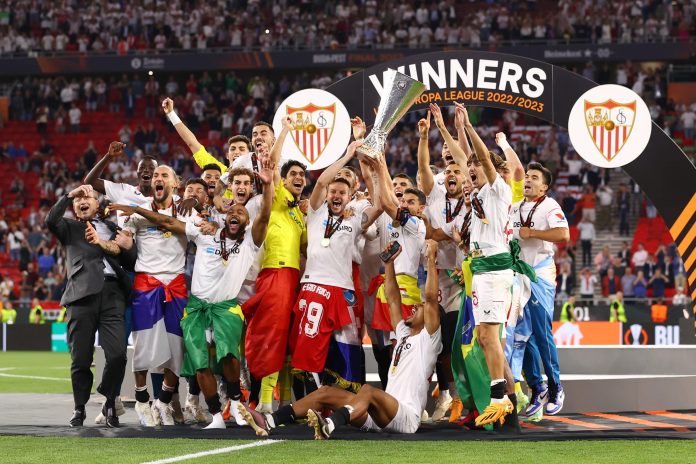 Sevilla beat Roma on penalties to win record-extending seventh Europa League title.